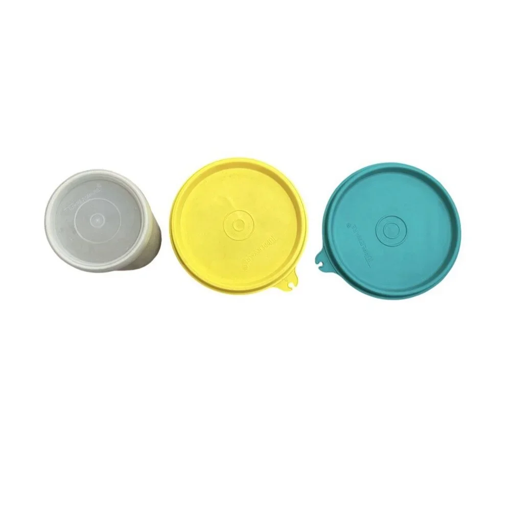 VTG Tupperware Snack Bowls with Lids & Cup With Lid